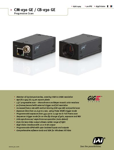 iAi CM-140 GE CB-140 GE Progressive Scan - cover page