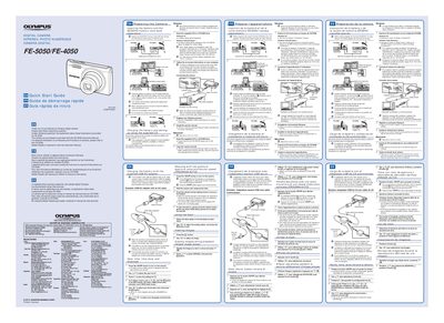 Olympus FE-5050/FE-4050 Digital Camera Quick Start Guide - cover page