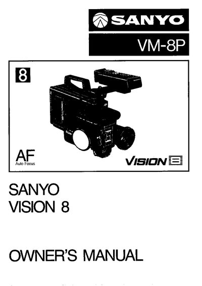 Sanyo VM-8P Camcorder Owner's Manual - cover page