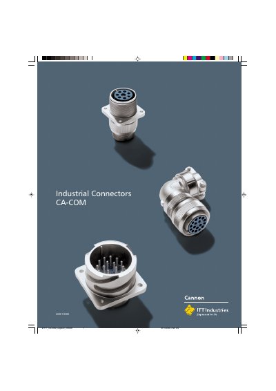ITT Cannon CA-COM Industrial Connectors Catalog - cover page