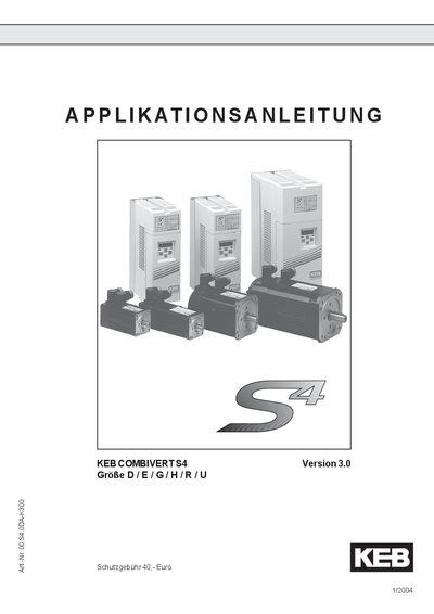 KEB COMBIVERT S4 Application Manual