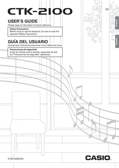 Casio CTK-2100 User Manual - cover page