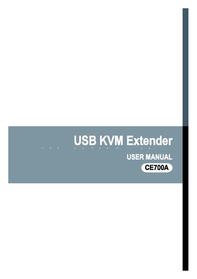ATEN CE700A USB KVM Extender User Manual