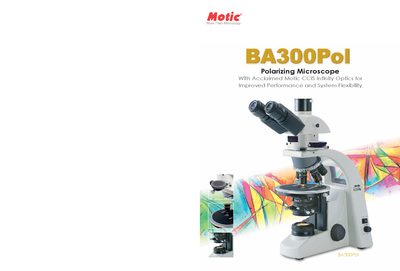Motic BA300Pol Polarizing Microscope Manual - cover page