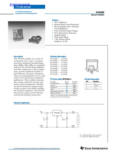TEXAS INSTRUMENTS SLTS028B datasheet - cover page