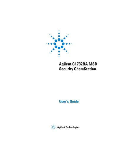 Agilent G1732BA MSD Security ChemStation User Guide
