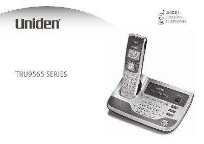 Uniden TRU9565 Series Cordless Telephone User Manual - cover page