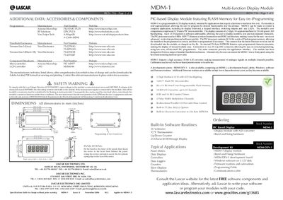 Lascar MDM-1 Display Module User Manual - cover page