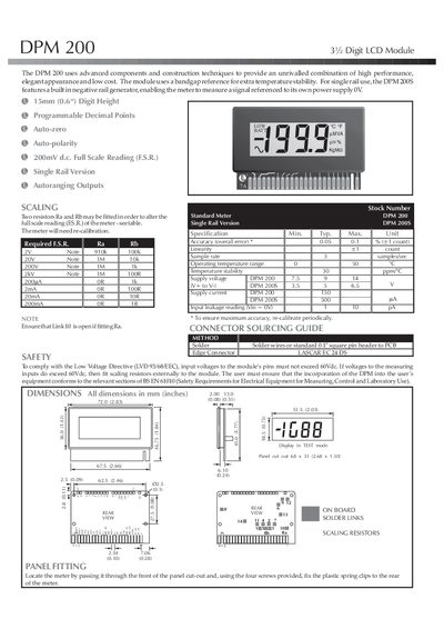 Lascar DPM 200 Handbook - cover page