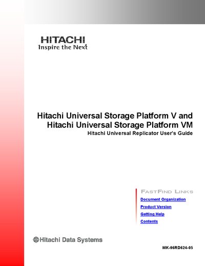 Hitachi Universal Replicator User Guide - cover page