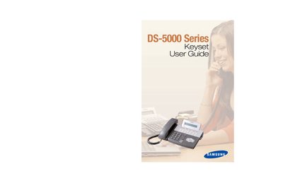 Samsung DS-5000 Series Keyset User Guide - cover page