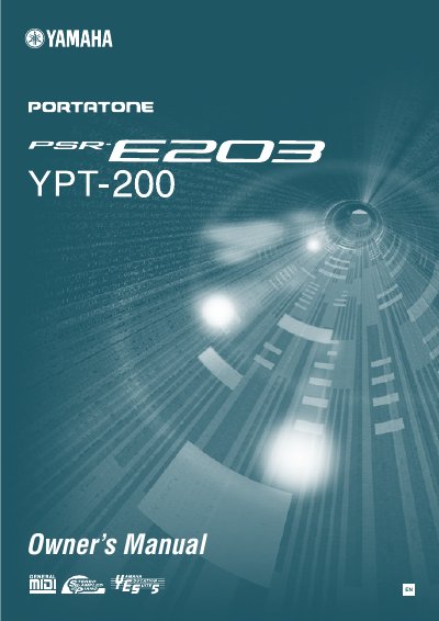 Yamaha YPT-200 Portatone Owner's Manual
