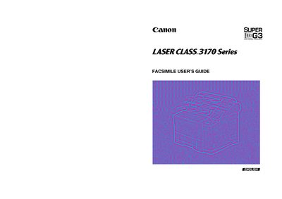 Canon LASER CLASS 3170 Series User Manual - cover page
