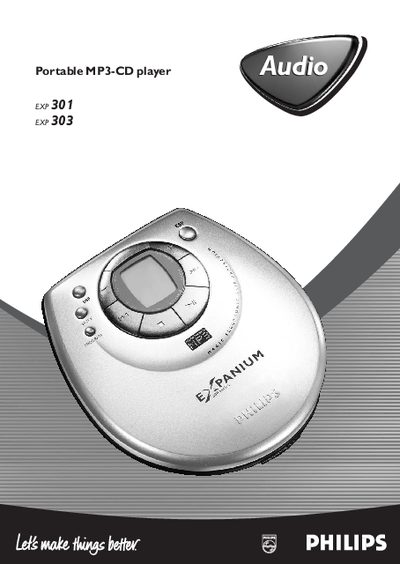 Philips EXP 301/303 Portable MP3-CD Player Quick Start Guide