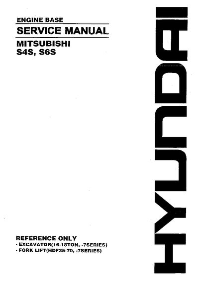 Mitsubishi S4S S6S Engine Service Manual