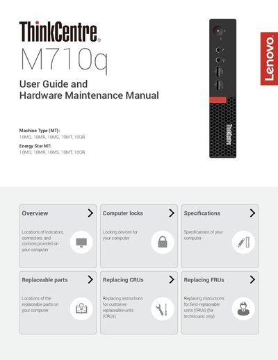 Lenovo M710q User Guide and Hardware Maintenance Manual - cover page