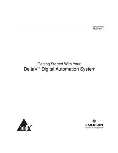 Emerson DeltaV Digital Automation System User Manual – Getting Started - cover page