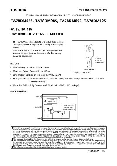 TOSHIBA TA78DM05S Manual - cover page