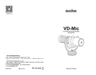 GODox VD-Mic Compact Directional Shotgun Microphone User Manual - cover page