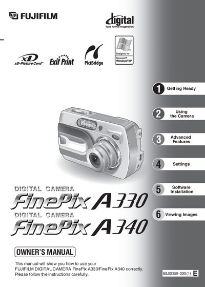 Fujifilm FinePix A330/A340 Owner's Manual - cover page