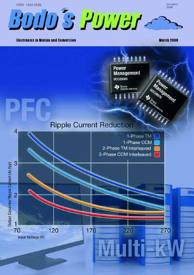 Electronics in Motion and Conversion March 2008 Magazine - cover page