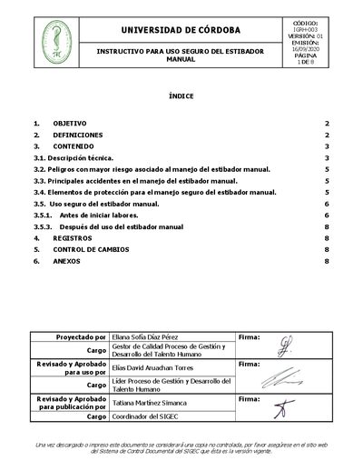 Manual Forklift Safe Use Instruction - cover page