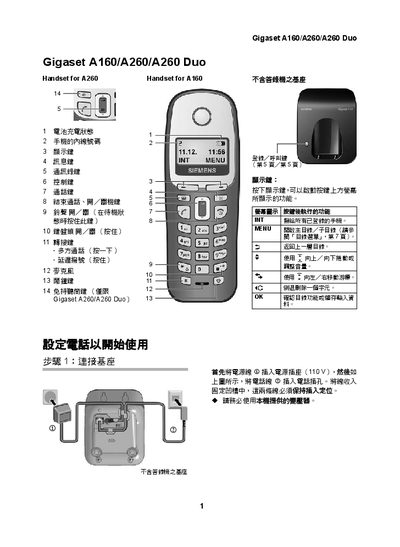 Gigaset A160/A260/A260 Duo Telephone User Manual - cover page