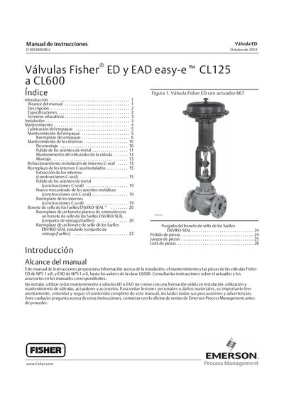 Fisher ED/EAD Valve Service Manual - cover page