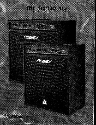 Peavey TNT 115 / TKO 115 Bass Amplifier User Manual - cover page