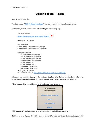 Zoom Guide to Zoom - iPhone - cover page