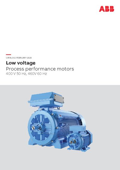 ABB Low Voltage Process Performance Motors Catalog 9AKK105944 - cover page