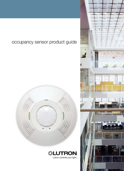 Lutron Occupancy Sensors Product Guide - cover page