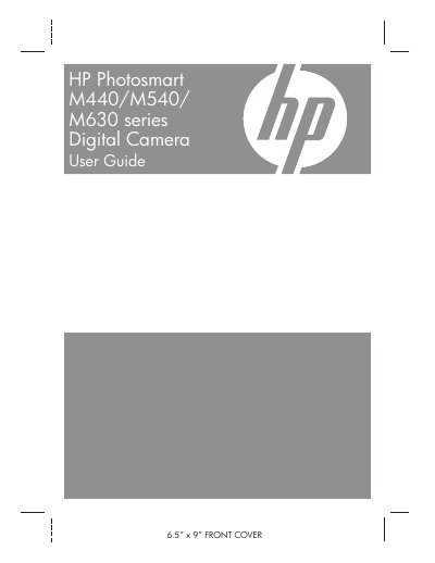 HP Photosmart M440/M540/M630 Series Digital Camera User Guide - cover page