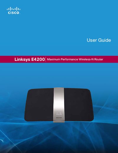 Linksys E4200 Linksys E3000 Maximum Performance Wireless-N Router User Guide  - cover page