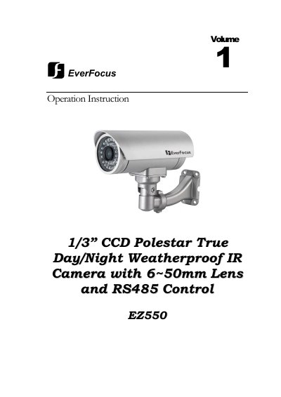 EverFocus EZ550_Manual_vs1.2  - cover page