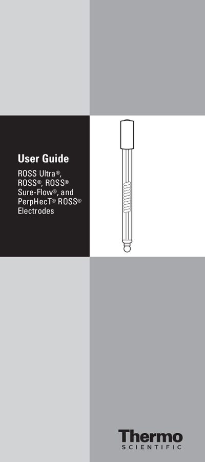Thermo Fisher Scientific ROSS Electrodes User Guide - cover page