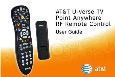 AT&T U-verse TV Point Anywhere RF Remote Control User Manual - cover page