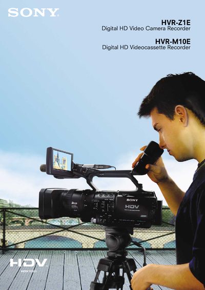 Sony HVR-Z1E and HVR-M10E User Manual - cover page