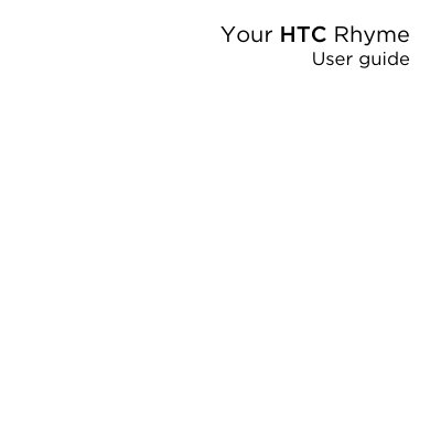HTC Rhyme User Guide - cover page