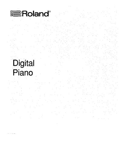 Roland HP-1800e Digital Piano User Manual - cover page