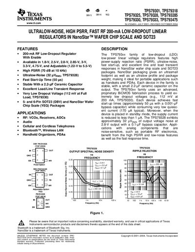 TEXAS INSTRUMENTS - TPS79301 TPS79318 TPS79325 TPS79328 TPS793285 TPS79330 TPS79333 TPS793475 handbook - cover page