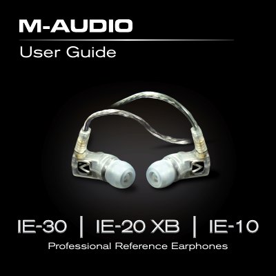 M-Audio IE-30/-20 XB/-10 Professional Reference Earphones User Guide - cover page
