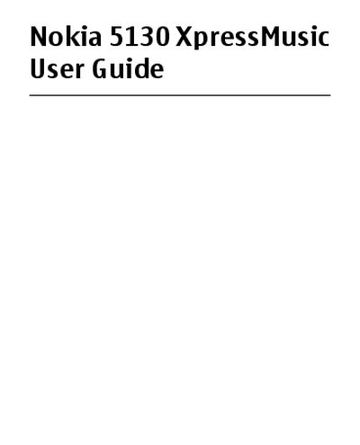 Nokia 5130 XpressMusic User Guide - cover page