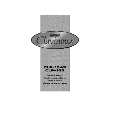 Yamaha CLP-154S/155 Clavinova Owner's Manual - cover page