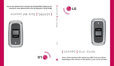 LG LG410G User Manual - cover page
