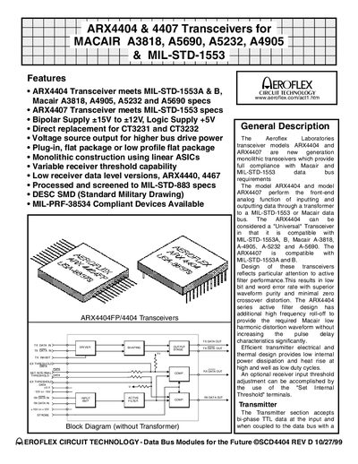 AEROFLEX A3818 A5690 A5232 A4905 Manual - cover page