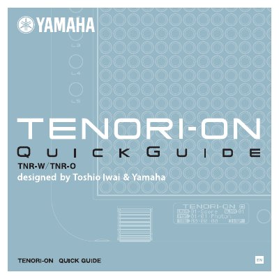 Yamaha TENORI-ON TNR-W/TNR-O Quick Guide - cover page