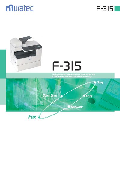 Muratec F-315 User Manual - cover page