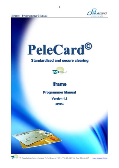 Pelecard Iframe Programming Manual
