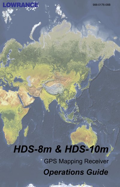 Lowrance HDS-8m & HDS-10m GPS Mapping Receiver Operations Guide - cover page